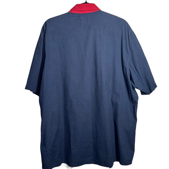 Red Head Brand Mens Patriotic 4th of July Cotton Woven Button Up Casual Shirt XL - Picture 2 of 7